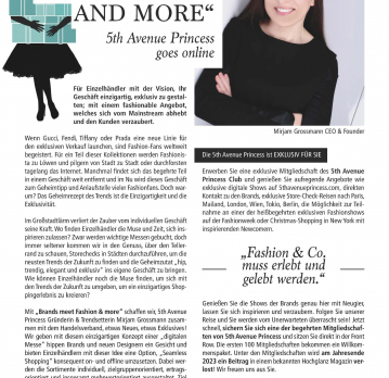 Handelsverband Baden-Württemberg Partnerschaft mit 5th Avenue Princess